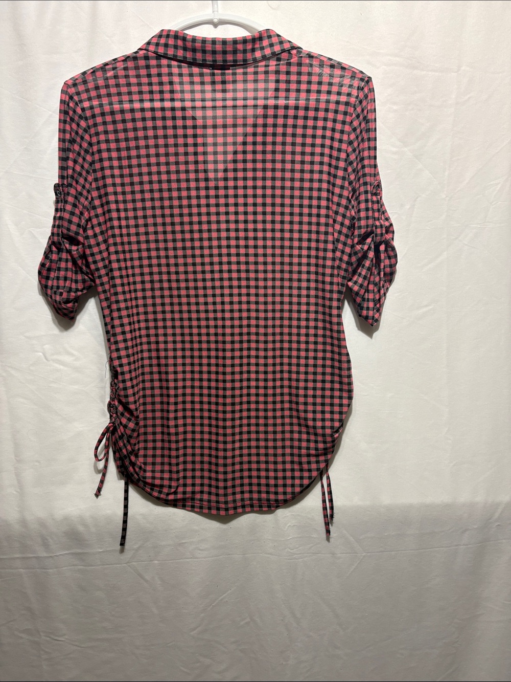Amang NY Pink and Black Gingham Button-Down Shirt - Picture 7 of 7